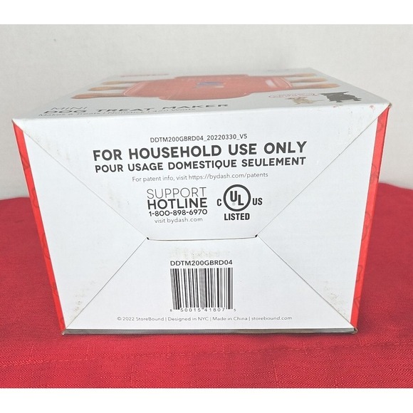 Dash Mini Dog Treat Maker Non-Stick Surface 6 Natural Biscuits Brand New In Box - Picture 6 of 8